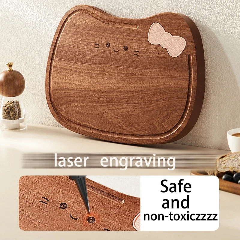 Kitchen Double‑Sided Food‑Grade Wooden Cutting Board, Anti‑Mold Antibacterial Chopping Board for Fruit Baby Food & Camping Use