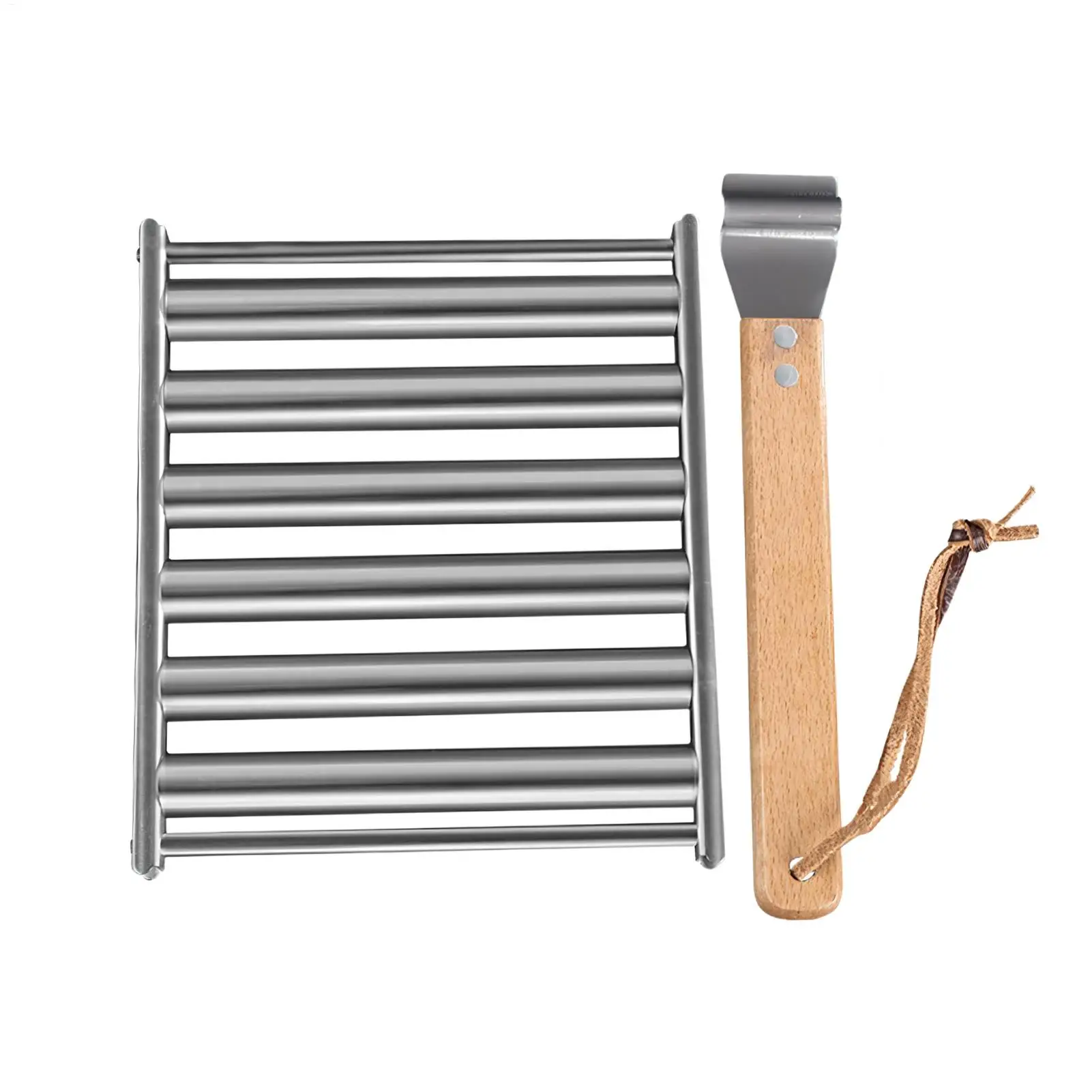 Hot Dog Grill Roller Stainless Steel Food Grade Rack Hot Dog Sausage Grill Roller for Kitchen Outdoor Garden Picnic Camping BBQ