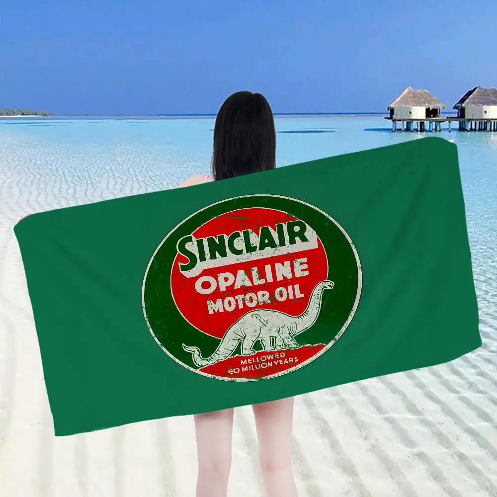 S-Sinclair M-Motor O-Oil Anime Beach Swimming Towel Soft Absorbent Washcloth Children's Gifts For Kids Travel Camping Gym