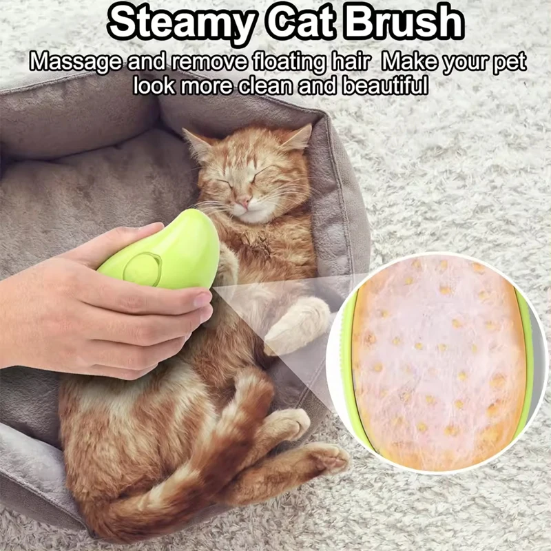 New mango Pet Comb Cat and Dog Electric Spray Brush Massage Comb One-click Spray Anti-flying Hair Massage Wash Brush