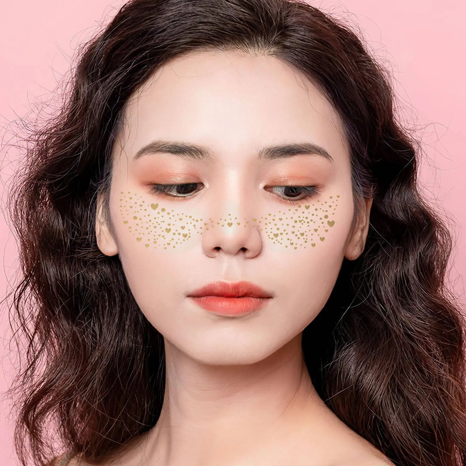 

6 Sheets Sparkle Temporary Freckles Patches Waterproof Skin Friendly Fake Freckles Stickers for Party Makeup Festive Glitter