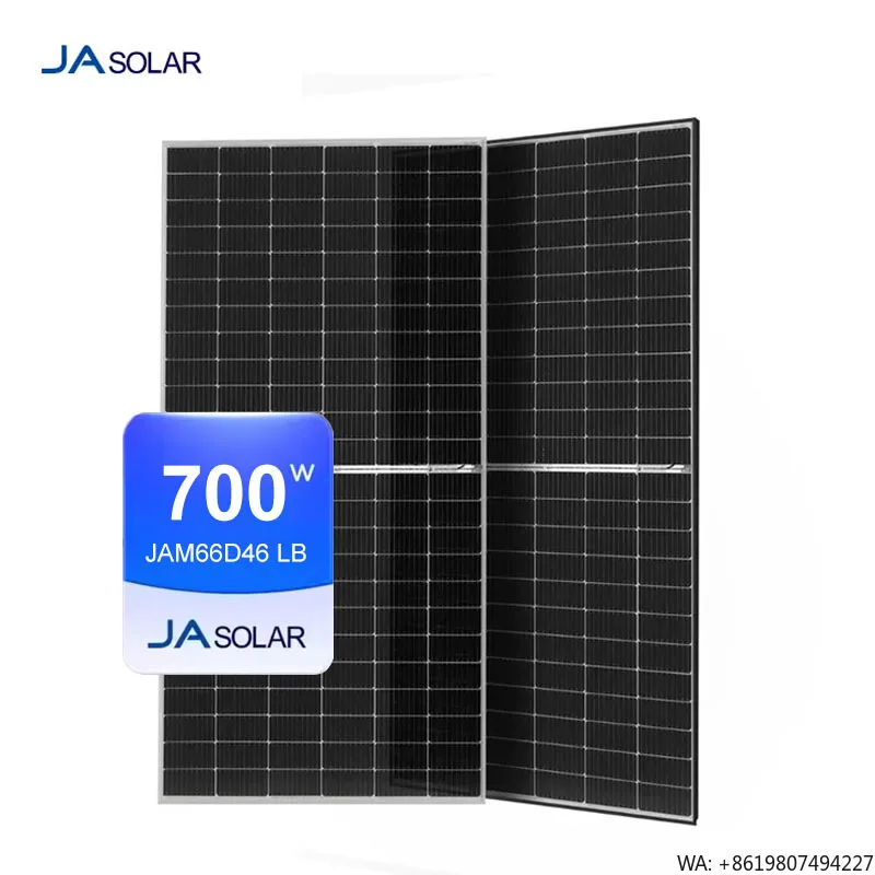 High Efficiency JA Solar Panel 700 Watt Double Glass Bifacial 750W 760W 800W N-TYPE  Solar Panels