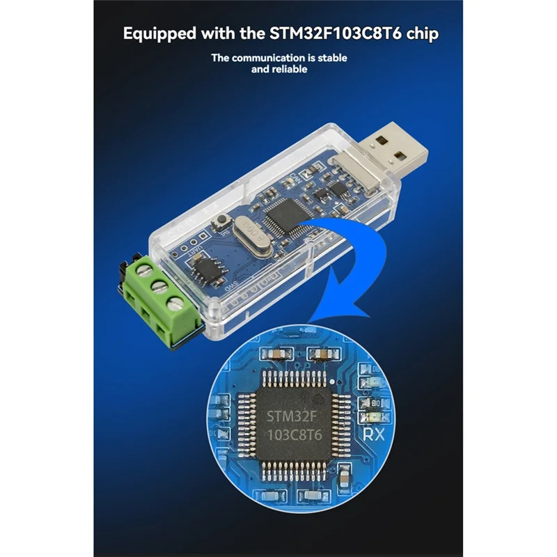 

Адаптер USB-CAN Встроенный анализатор Canbus Встроенный трансивер CAN TJA1051T-Коммуниционный модуль для сетей CAN