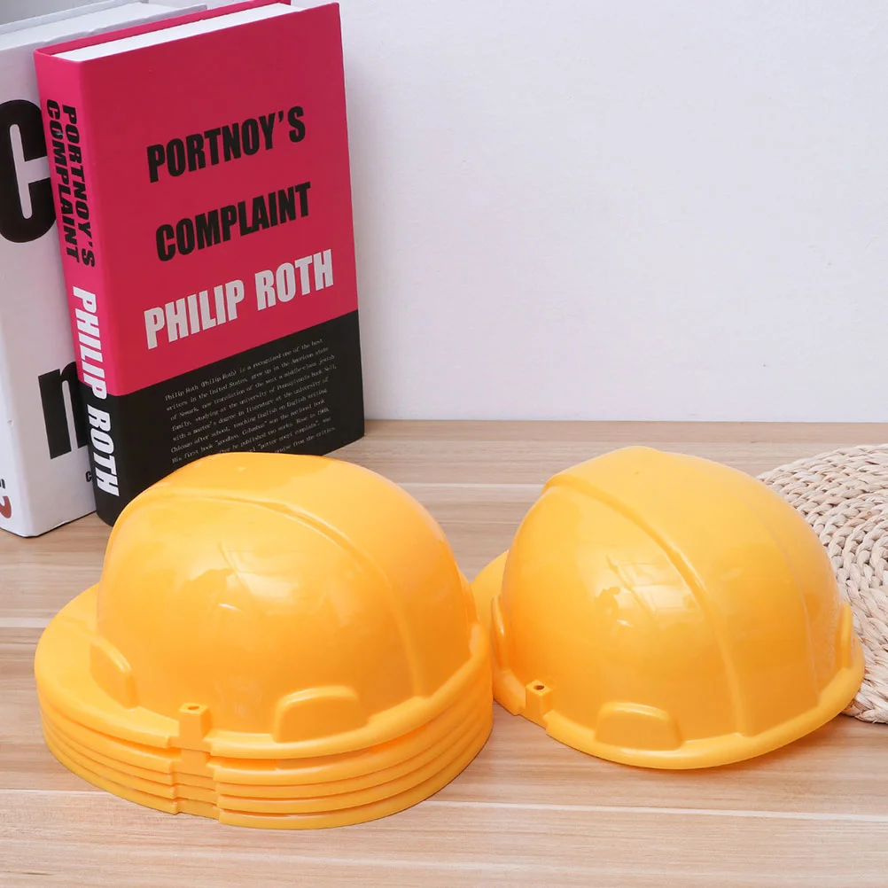 4 Pcs Toys for Kids Yellow Engineering Childrens Safety Helmets Hardhats Simulation Construction