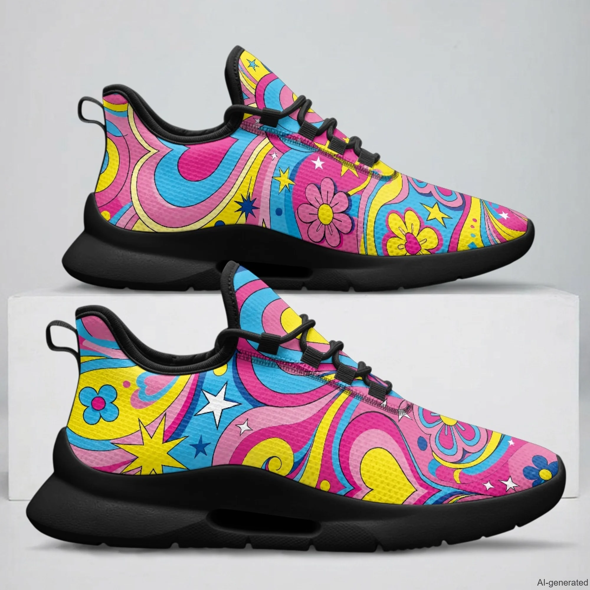 XIXIRIMIDO Men\\'s Sneakers 2026 Nurse Lace-up Casual Shoes Nurse Sneakers House Shoes Sport Shoes Women Hippie Flower 35-48