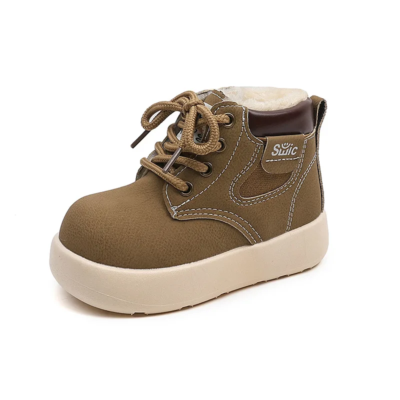 Autumn Winter Boy Girls Boot Children Plush Lined Versatile Stylish Short Boots Kids Shoes Comfortable Durable Warm Fashion Boot