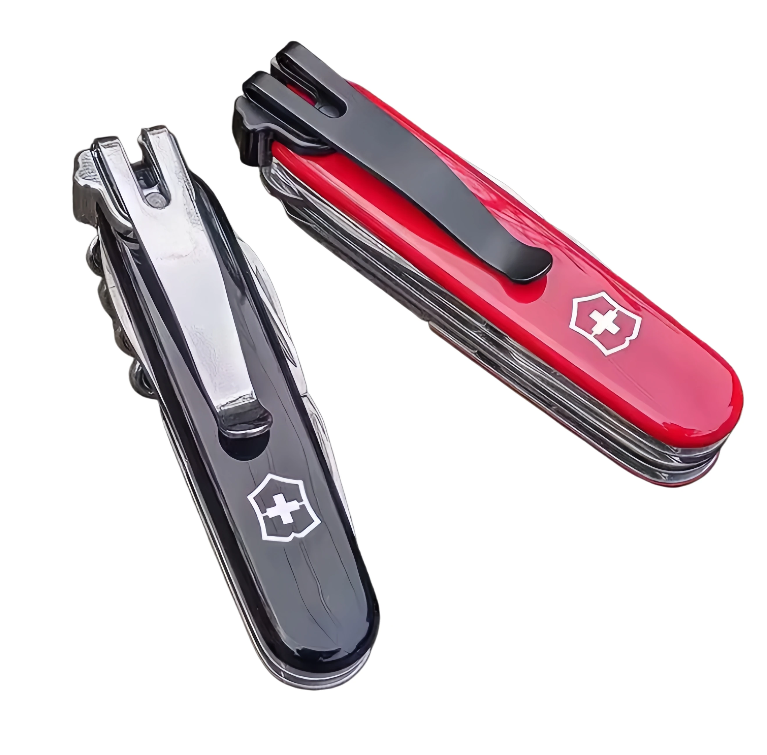 1Pcs Stainless Steel Folding Knife Back Clip Deep Carry Pocket Waist Clamp for 91mm Swiss Army Knife Repair Tool