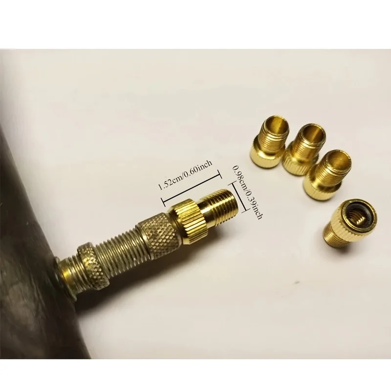 Brass Bike Valve Adapter DV SV to AV Converter Bicycle Tire Presta Schrader to American Air Pump Inflator Adaptor