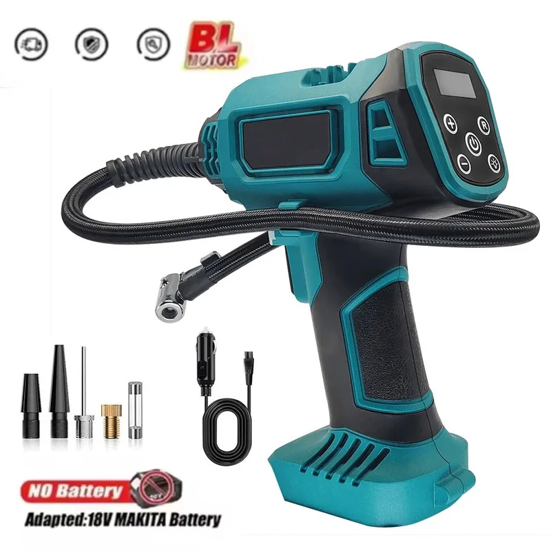 

600mm Automatic Cordless Inflator Electric Air Pump Car Tire Handheld Air Compressor for Makita 18V Battery(No Battery)