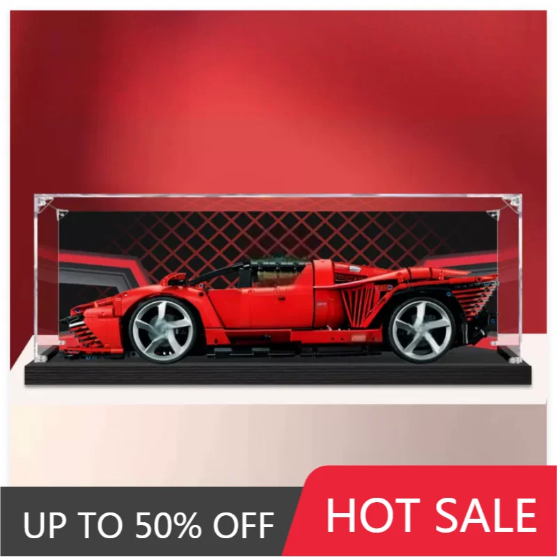 Applicable For 42143 Super Car Acrylic Display Box - Racing Car Dustproof Box Handle  (Not Including Cars  Set)