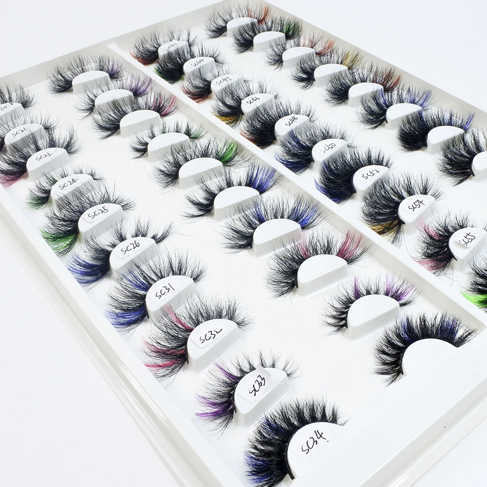 RED SIREN 25mm Mink Eyelashes New Arrival Colored Lashes Wholesale