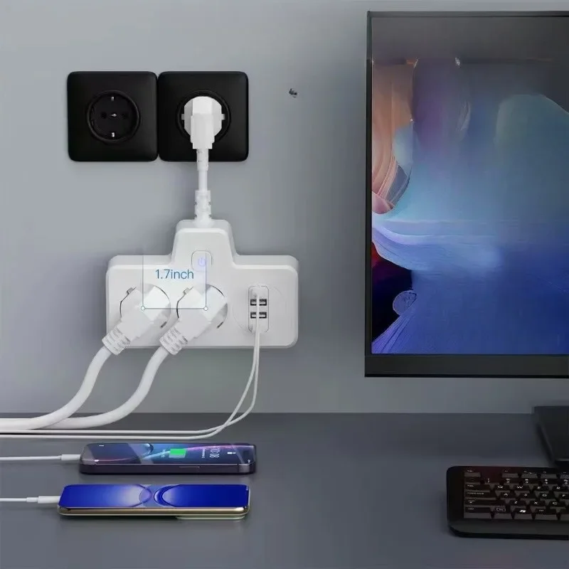 

Power board quick charger with night light Usb power socket