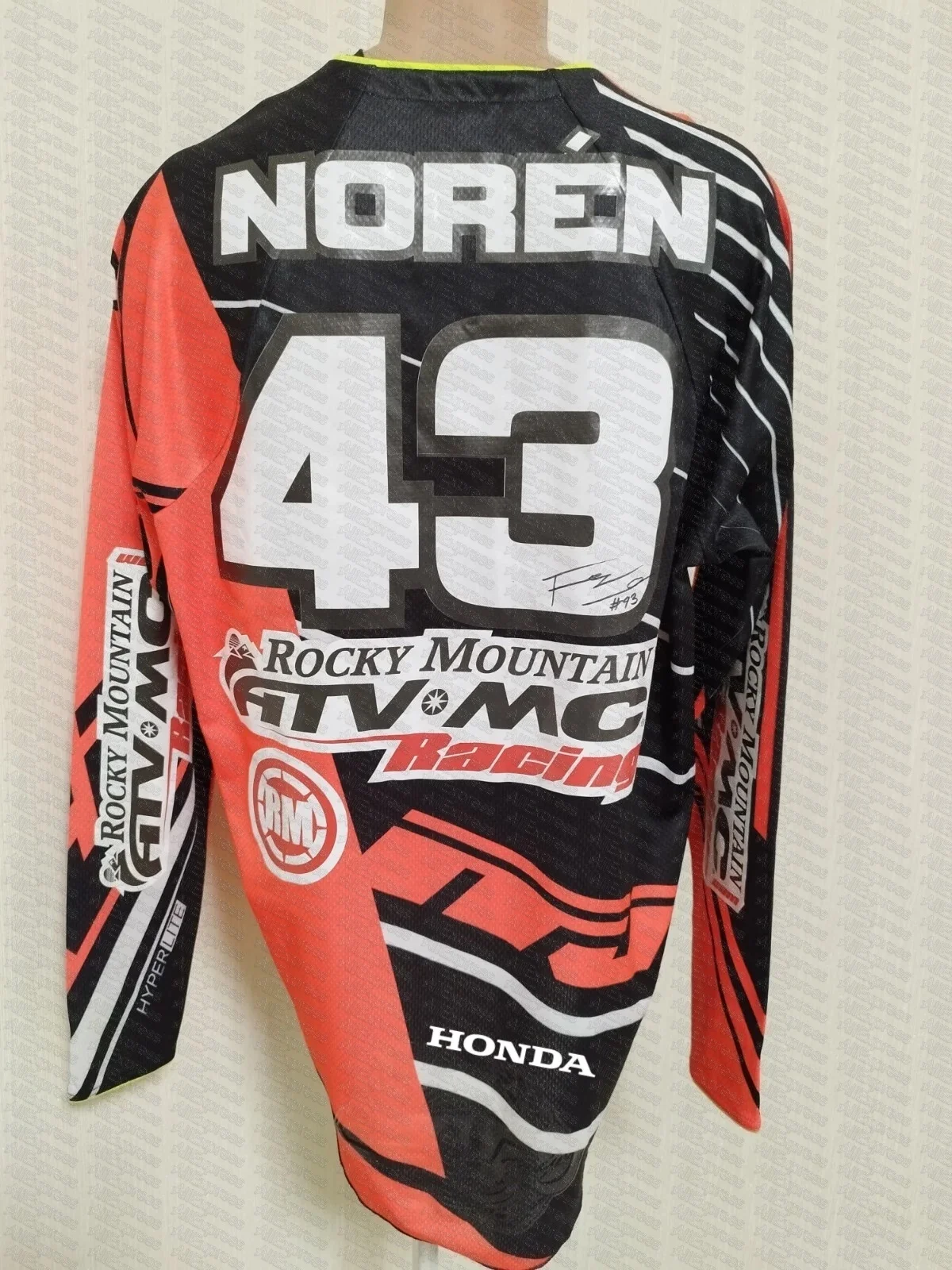 

Джерси Honda для мотокросса Фредди Норен Джерси мото Байк с длинным рукавом Y2K Быстросохнущие мужские повседневные футболки для мотоциклов