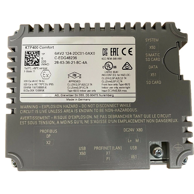 

Original KTP400 6AV2124-2DC01-0AX0 SIMATIC Comfort Panel 4" HMI 6AV2 124-2DC01-0AX0 6AV21242DC010AX0