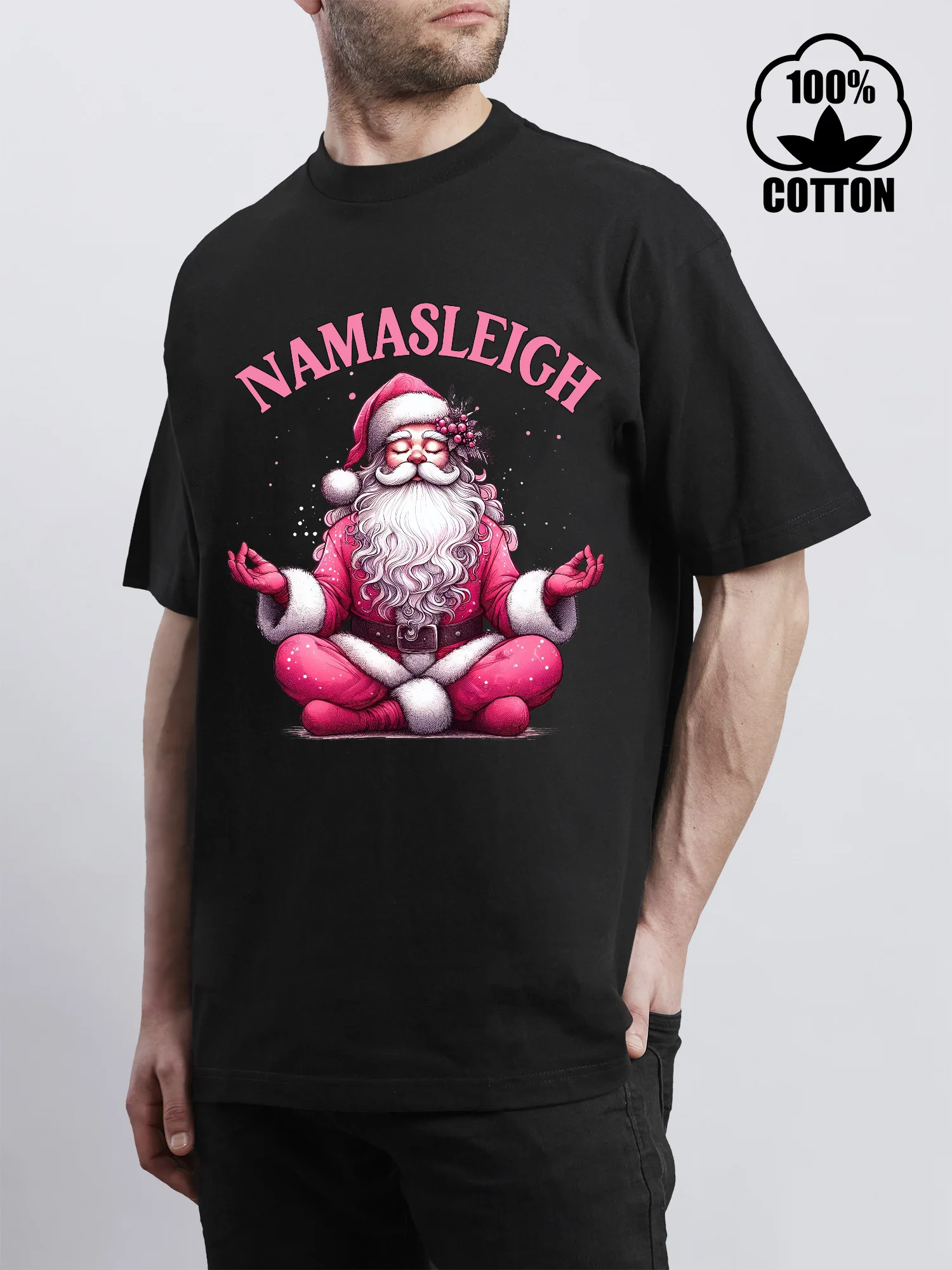 

Namasleight Snta Classic Men's T-Shirts Short Sleeve Crew Neck t Shirts for Men, Pure Cotton Men's T-Shirt