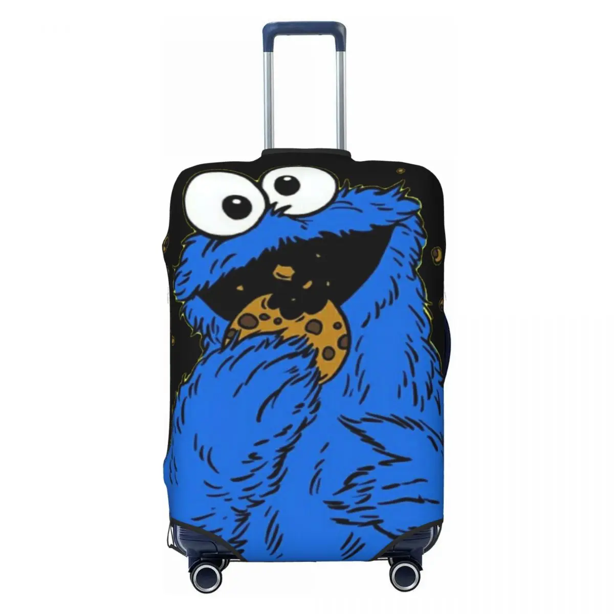 

Custom Cookie Monster Television Programs Luggage Cover Elastic Travel Suitcase Protective Covers Suit For 18-32 inch