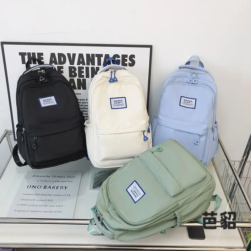 2026 New Nylon Backpack Simple Style for Middle And Primary School Students Double Shoulder Bag Fitness Scene Unisex Bag