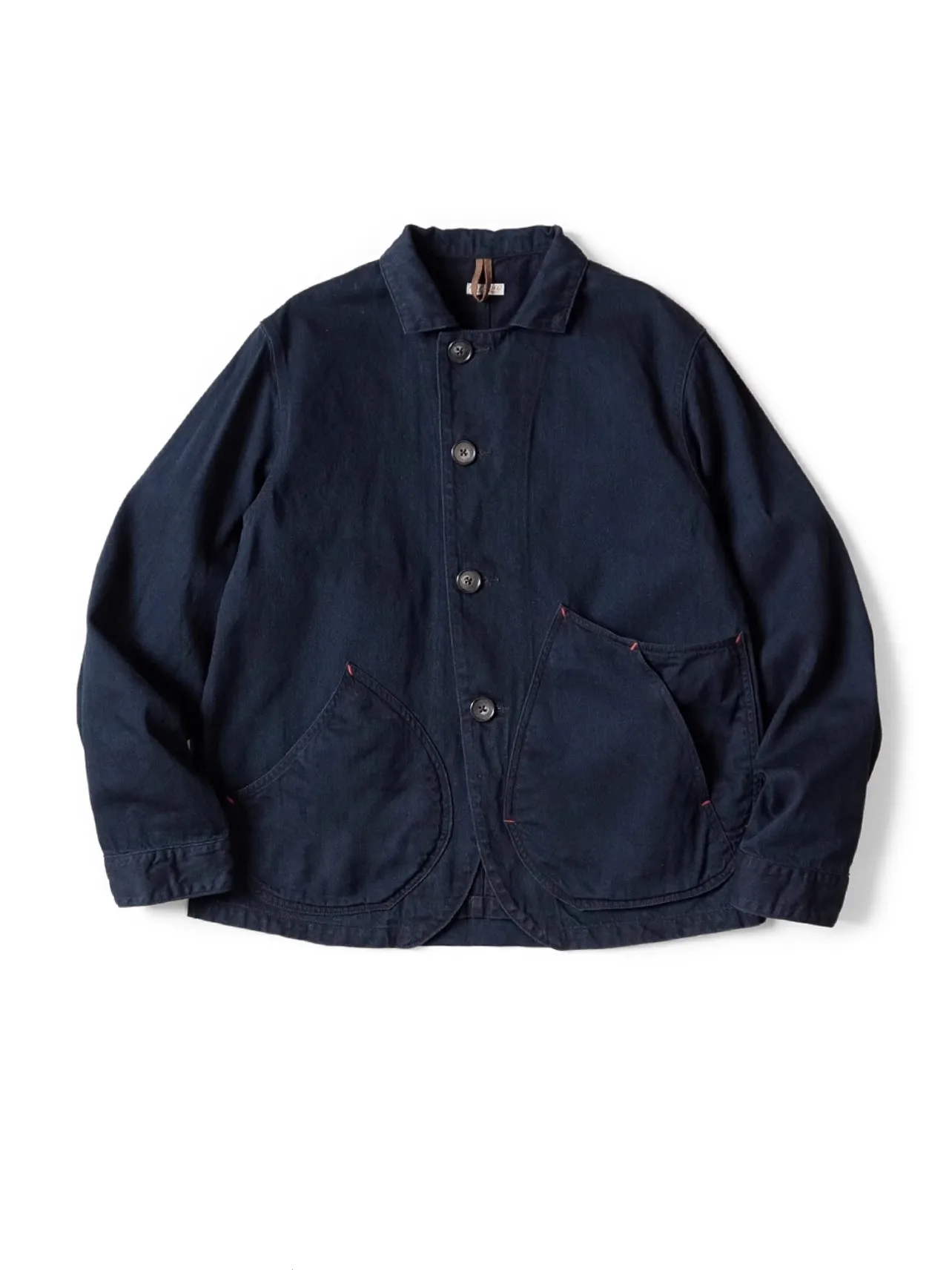 Kapital HH Blue Dye Denim Deconstructed Casual Workwear Jacket Long Sleeve Cotton Standard Fit Unisex Winter Collection