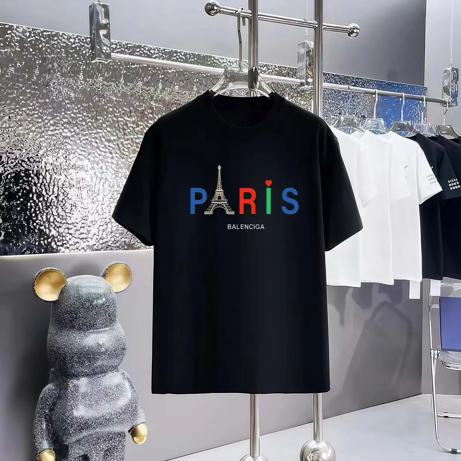 

High-quality, Trendy Brand, Casual, Loose and Versatile Round-neck Short-sleeved Top with Letter Prints for Both Men and Women