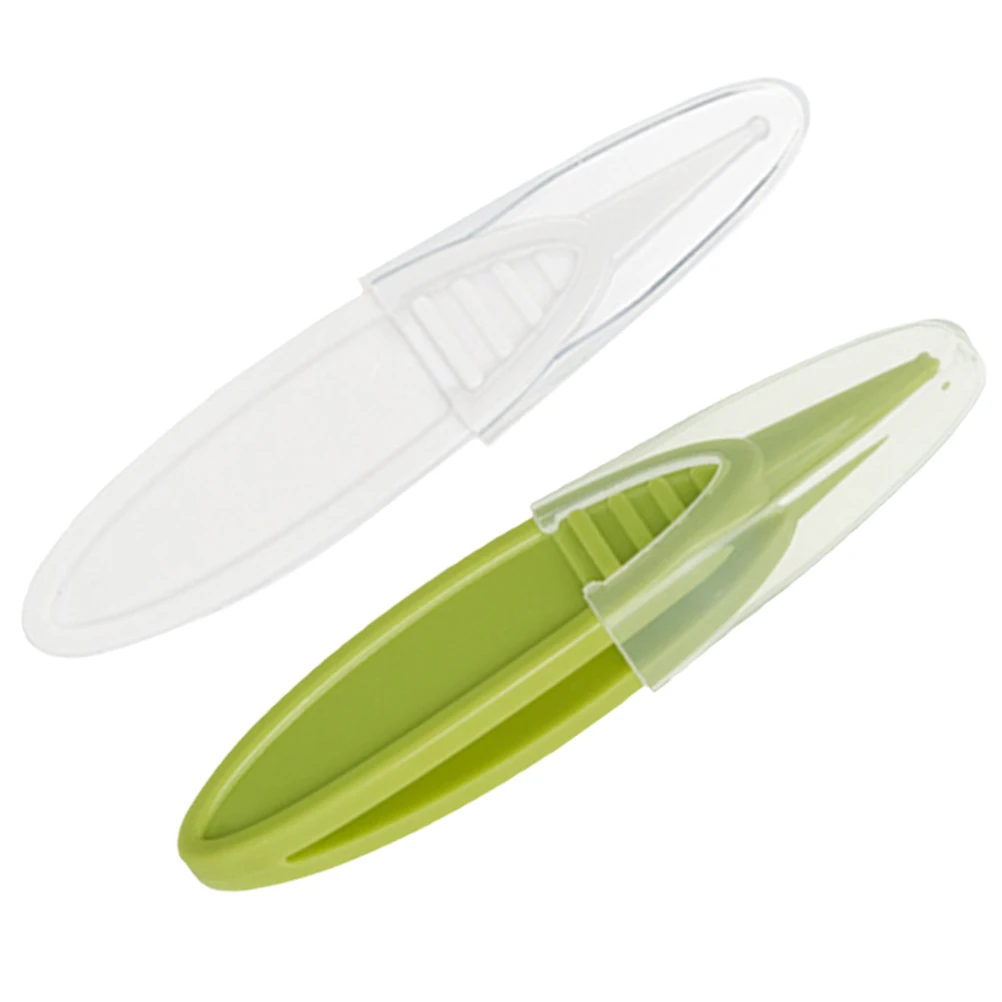 

2pcs Baby Nose Clean Tweezers Green White Clip Nostril Earwax Cleaner Nasal Booger Tool Safe Smooth Practical