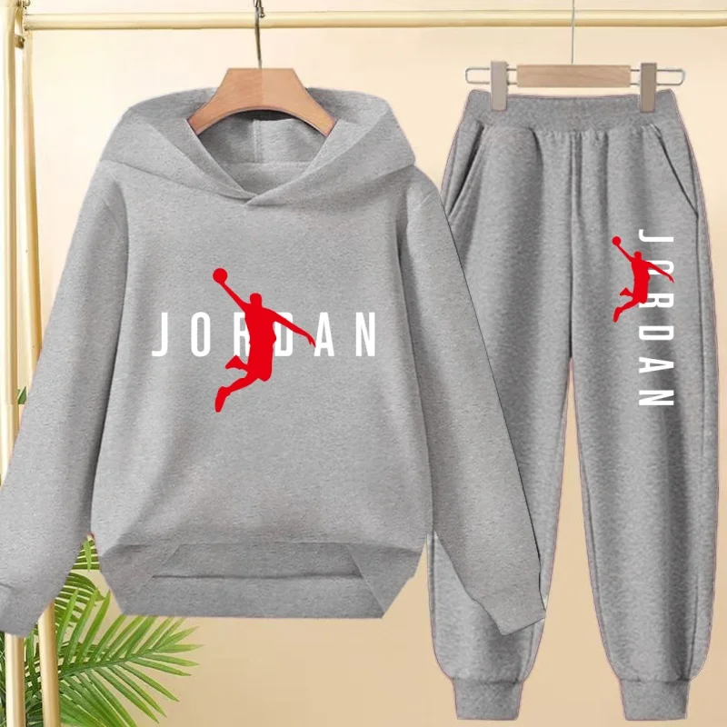 

kids New Letters Sweatshirt Top+Pants Coat Black Blue Pink Purple Grey Hoodie Boys Girls Toddler 3-12Y Clothes Casual Sports Set