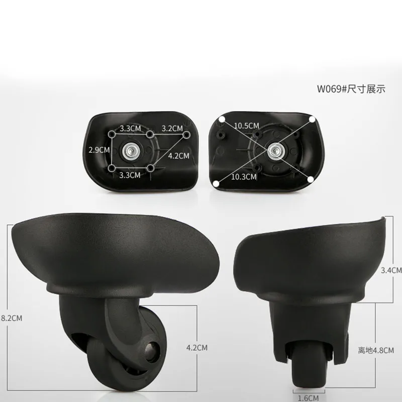 Replacement Caster Wheels C02 360° Rotation Swivel Wheels W069 for Trolley Case