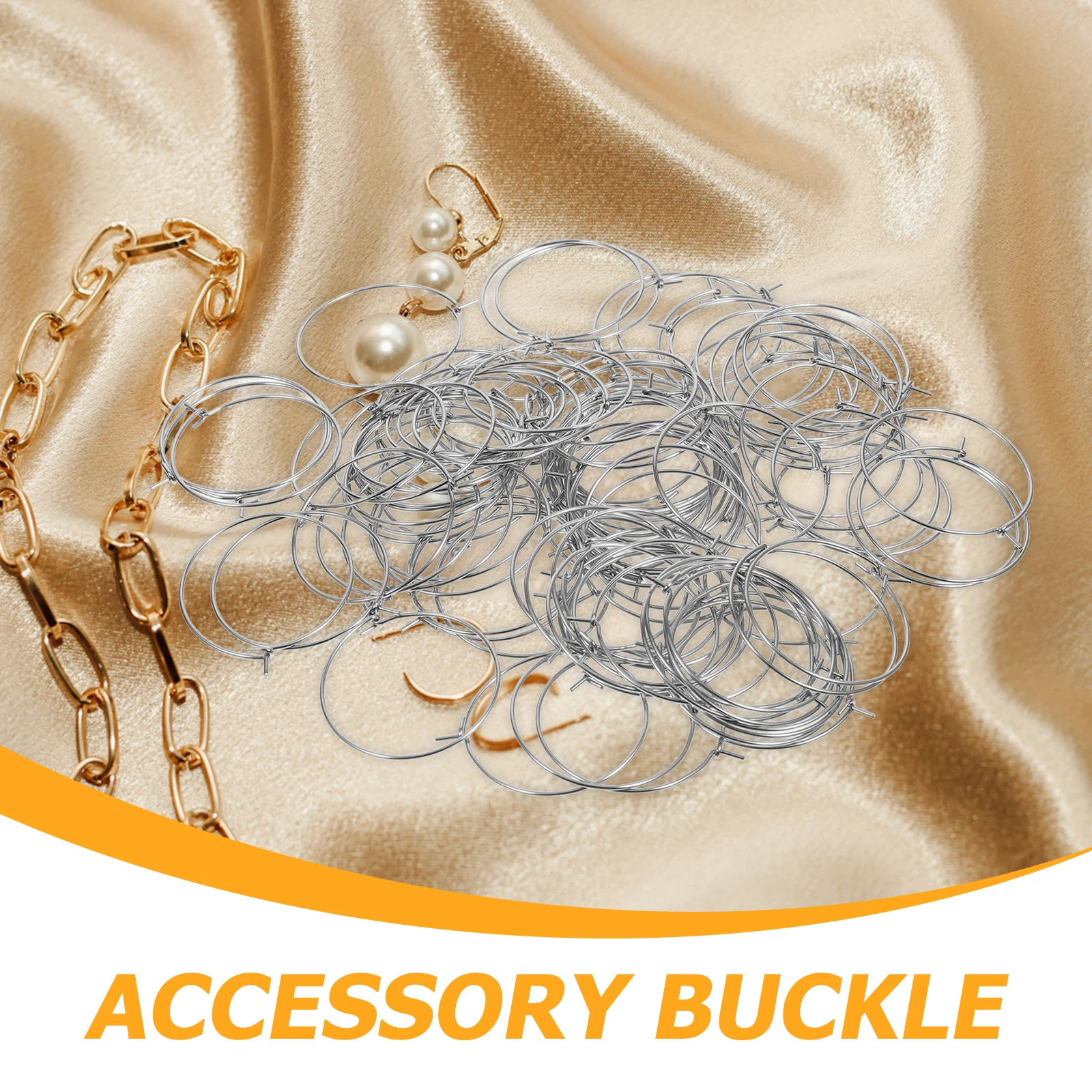 

100Pcs Earring Components Stainless Steel Rings Stable Color Easy Pairing Jewelry Making DIY Hoops Accessories