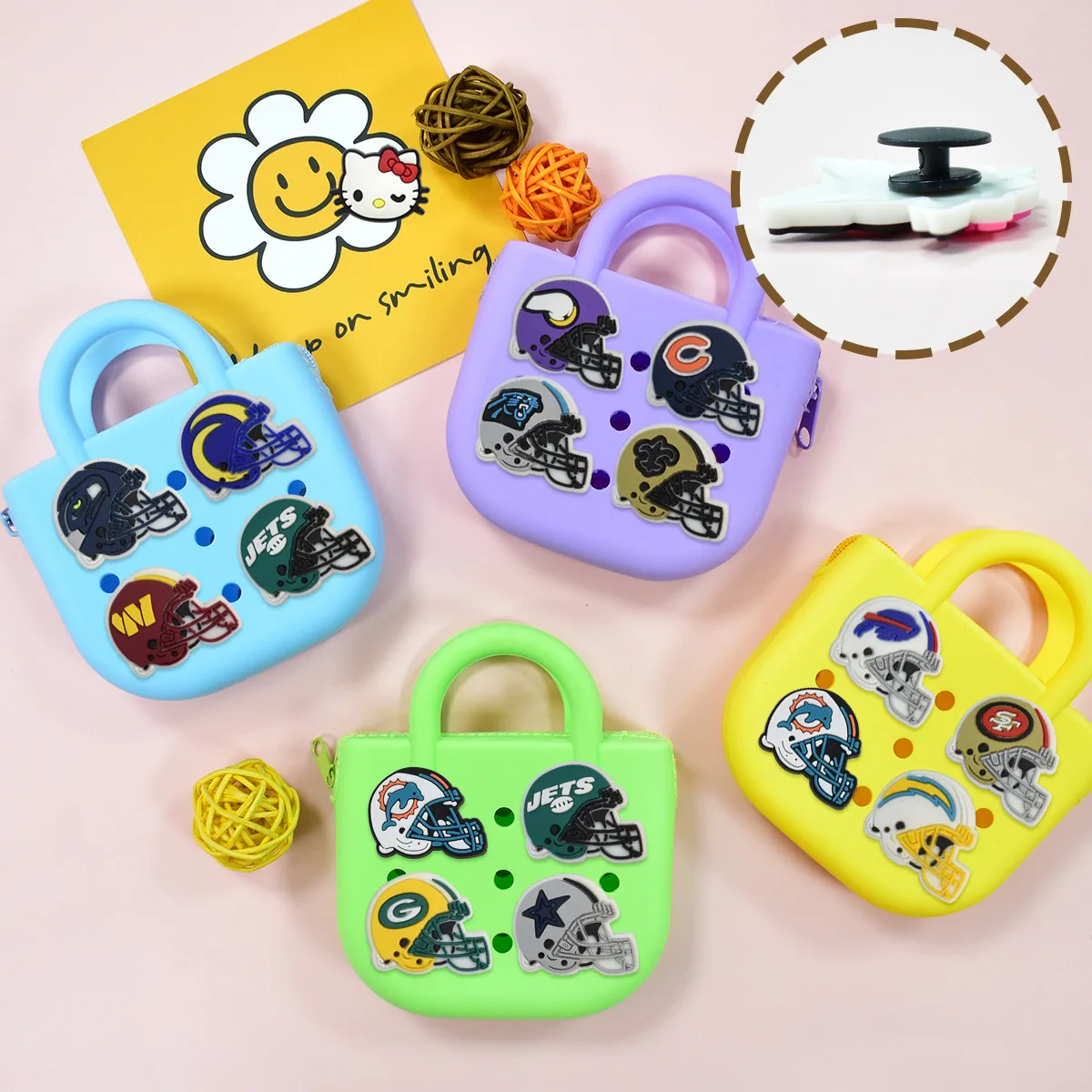 Random 17/34 Sports series Shoe Charms PVC Detachable Clips for Crocs Clogs Sandals Slides Decoration Accessories Men Women Gift