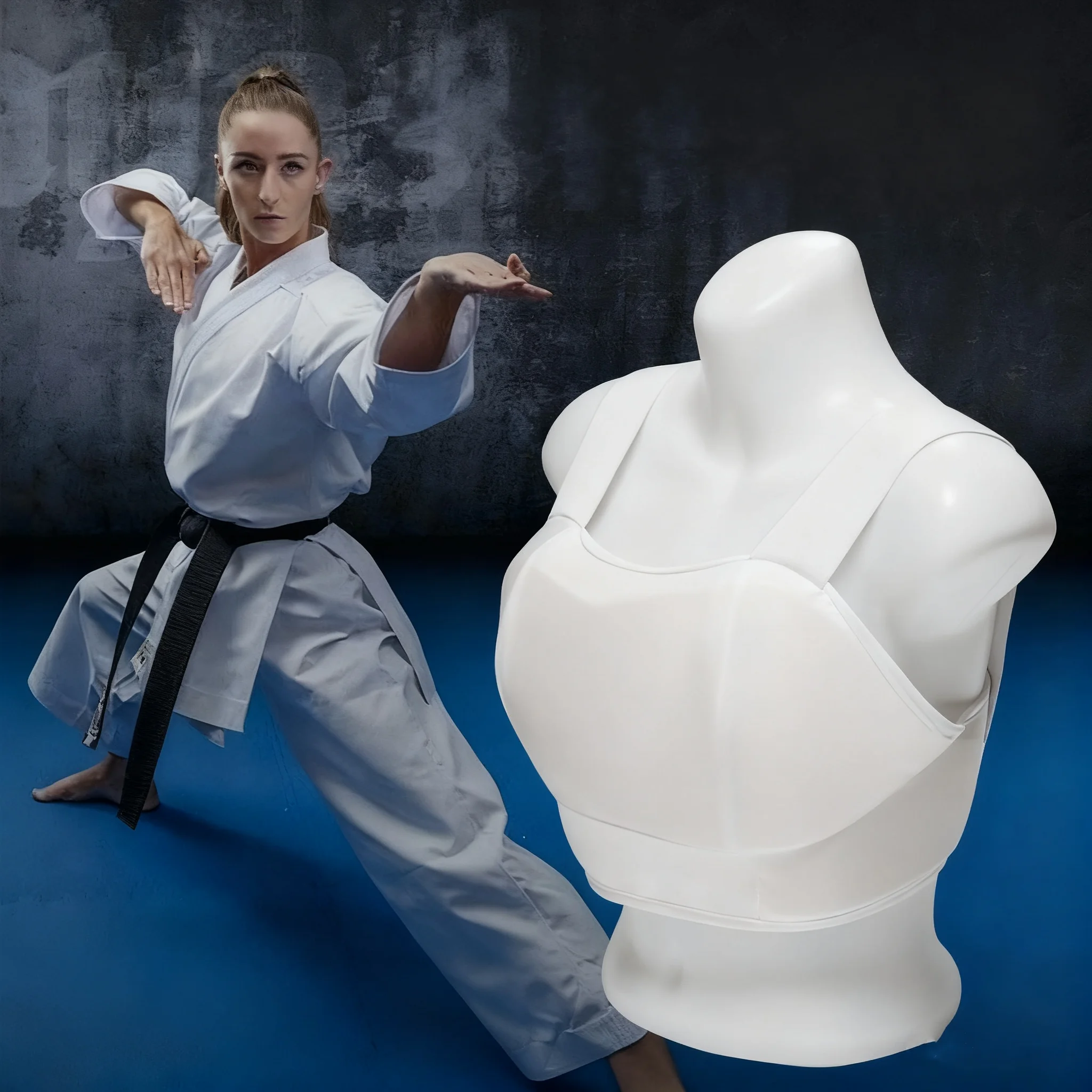 

Женская защита груди для каратэ Teakwondo, женская боксерская защита груди, жилет, защита для фехтования, белая толстая подкладка