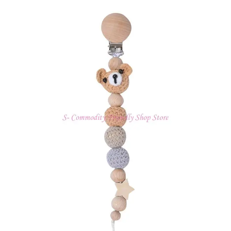 85AE Soother Clip Holder for Newborn Chewing Teething Relief Toy Stroller Pendant