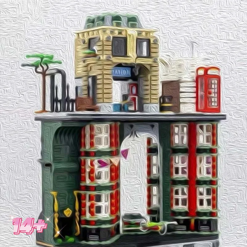 New Sale 3491 Pcs Multi Layer Magic Building Scene Building Brick Toy DIY Assemble Diorama Tabletop Display Birthday Gift