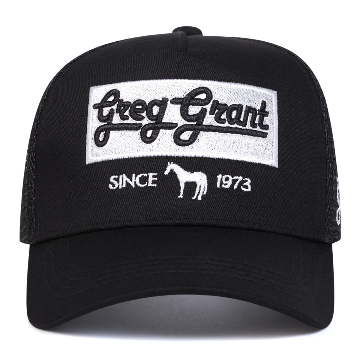 Unisex DESDE 1973 Gorras de red de béisbol con bordado de letras Sombreros casuales ajustables Sombrero de protección solar al aire libre de primavera y verano