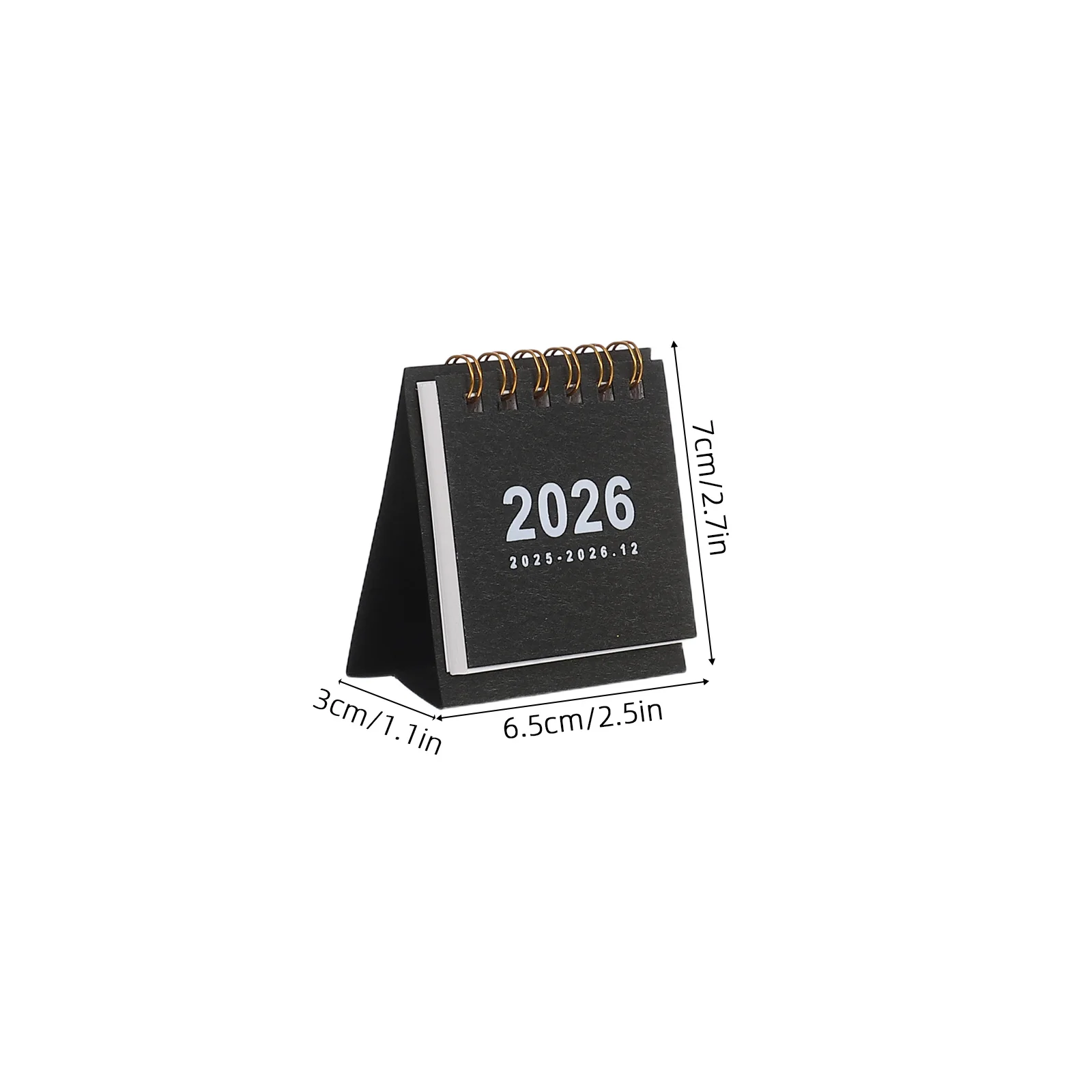 4 個 2025-2026 ミニデスクトップカレンダー厚紙スタンディングフリップデザインコンパクトオフィス教室スケジュール装飾カレンダー