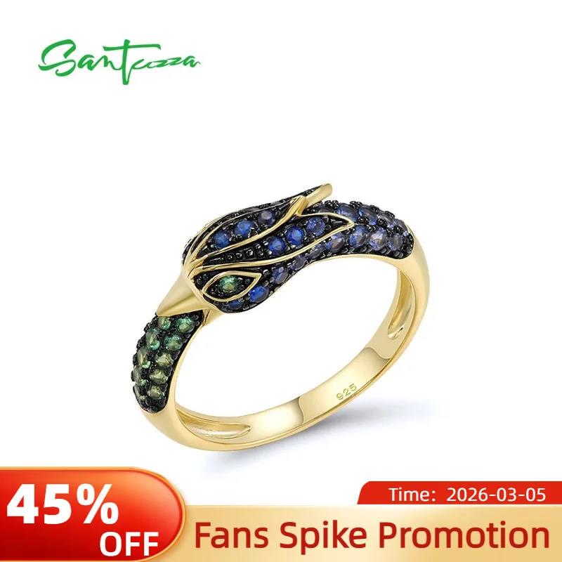 

Женское кольцо из серебра 925 пробы с синими и Зелеными камнями