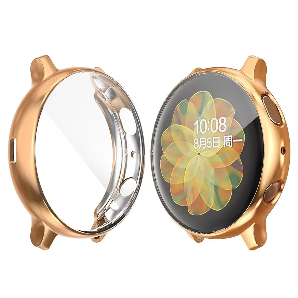 Sports 40mm 44mm Full Cover TPU Watch Case Electroplate Screen Protector For Samsung Galaxy Watch Active 2