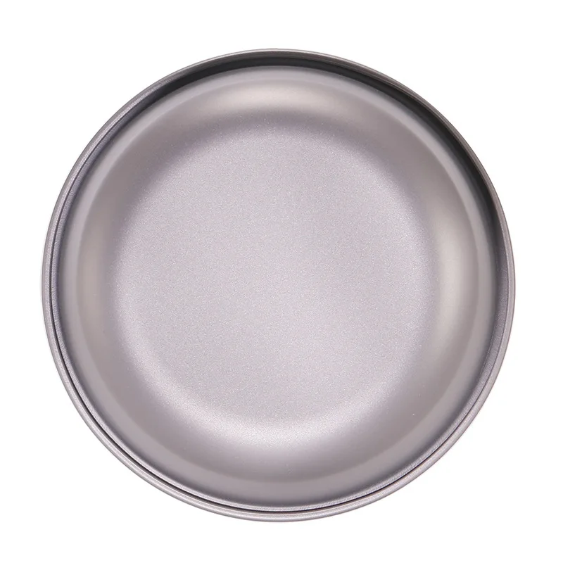 Pure Titanium Bowl Keith 500ml Ultralight Camping Travel Tableware Double Wall Pure Titanium Bowls Anti-scalding Picnic Tablewar