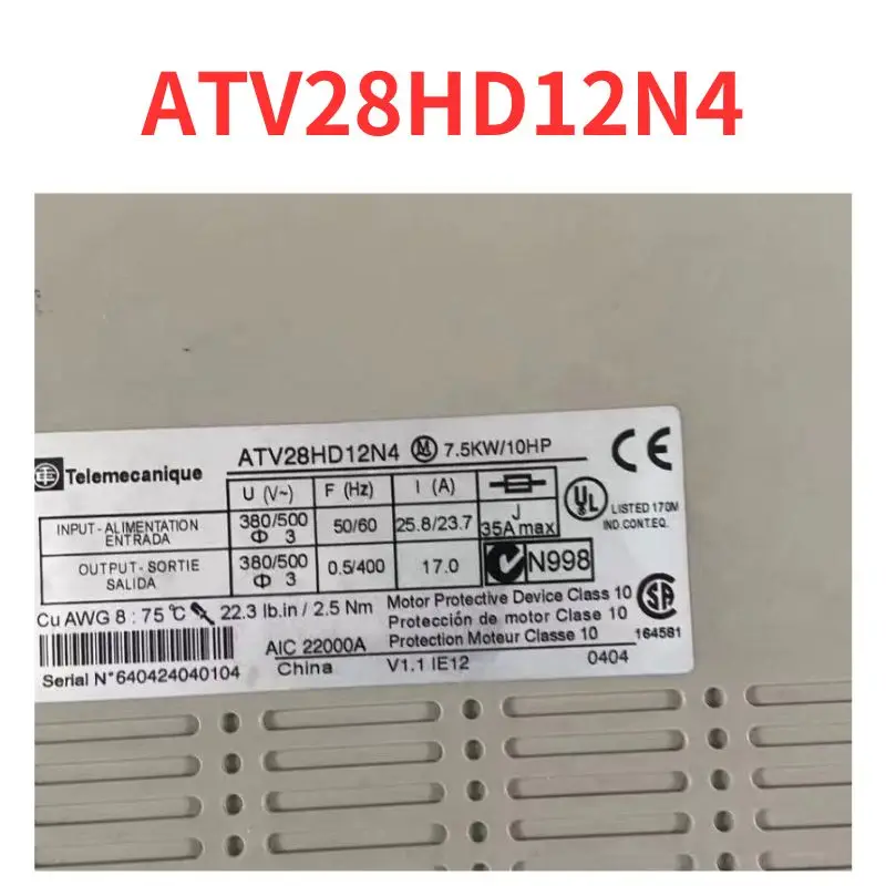 

Бывшая в употреблении ATV28HD12N4 инвертор тест ОК Быстрая доставка