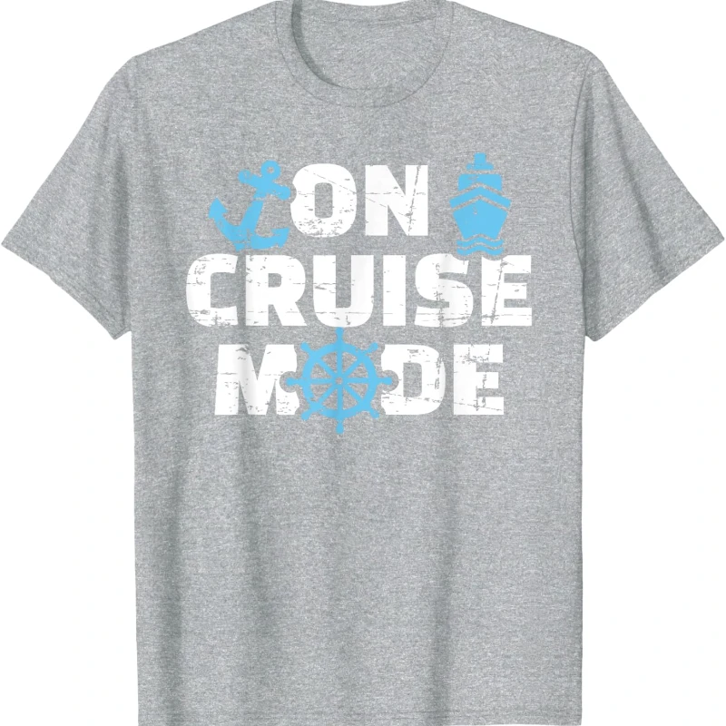 تي شيرت برسومات حروف على وضع الرحلة، تي شيرت قطني عالي الجودة بتصميم كاجوال بياقة دائرية وأكمام قصيرة عادية للجنسين، قمصان مناسبة تمامًا #3