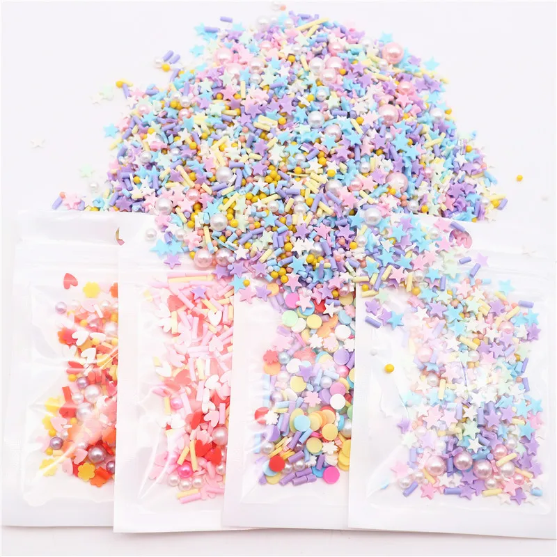 Polymer Hot Soft Clay Slices Sprinkles  Mixed Small Fresh Beaded Boxi Slime Accessories DIY Hairpin Crafts Making Decoration 10g