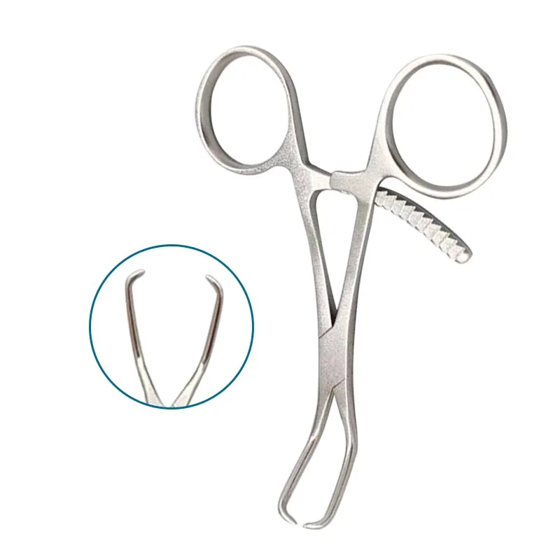 

95mm Stainless Steel Reduction Forceps with Pointed Bone Holding Pliers Forceps Orthopedic Veterinary Instrument pet