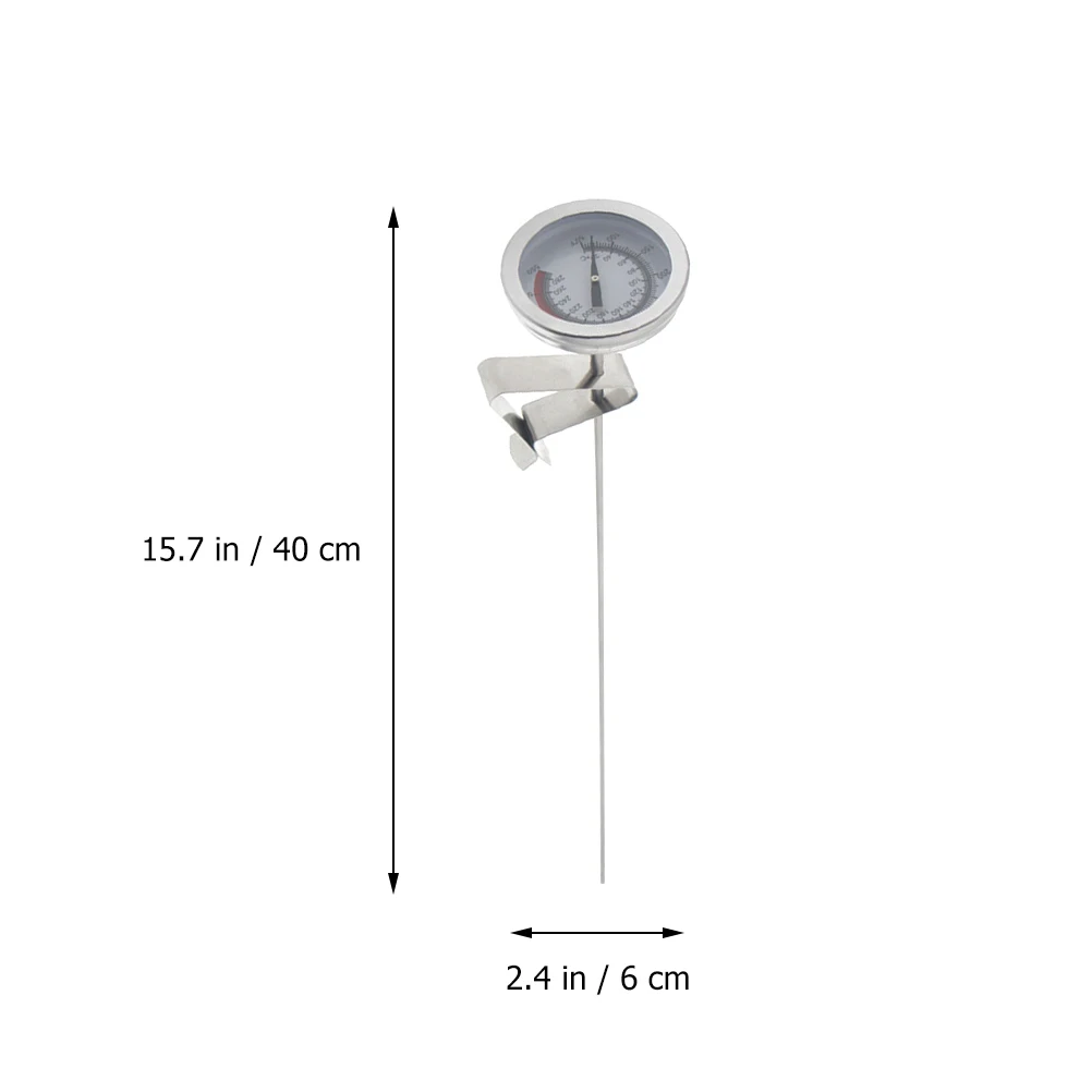 

1 Set Stainless Steel Food Thermometer Oil Temperature Gauge With Clip Rustproof Cooking Thermometer For Kitchen Bbq