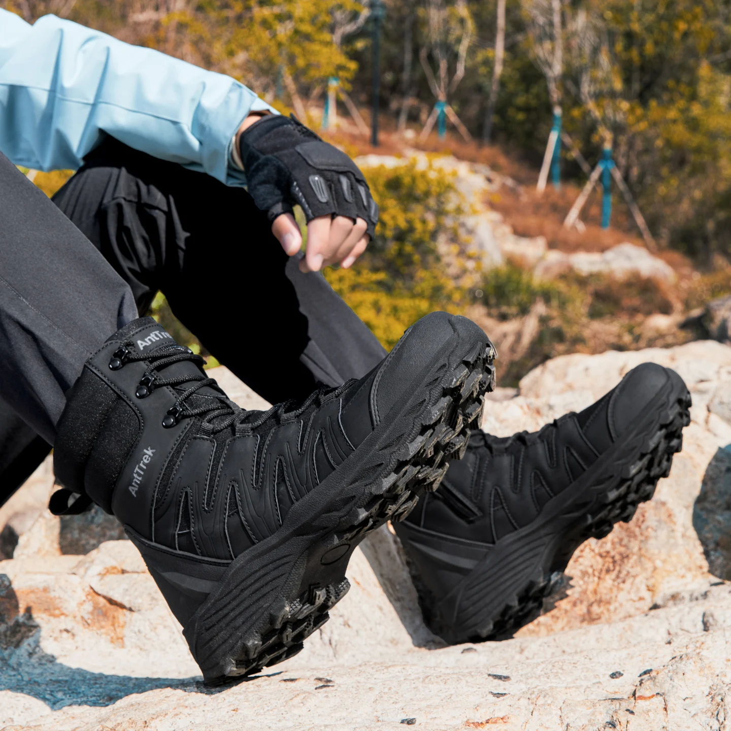 รองเท้าบูททางยุทธวิธีสำหรับกิจ - Outdoor Hunting Fabric บทวิจารณ์และราคา