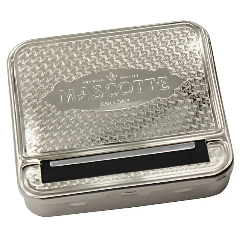 1Pc Cigarette Rolling Box Set For 70mm Semi Automatic Stainless Steel Metal Box Cigarette Roller Manual Cigarette Rolling Box