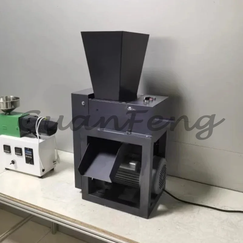 PVC Double Shaft Silent Shredder Miniature 10KG/H Plastic Bottle Shredder