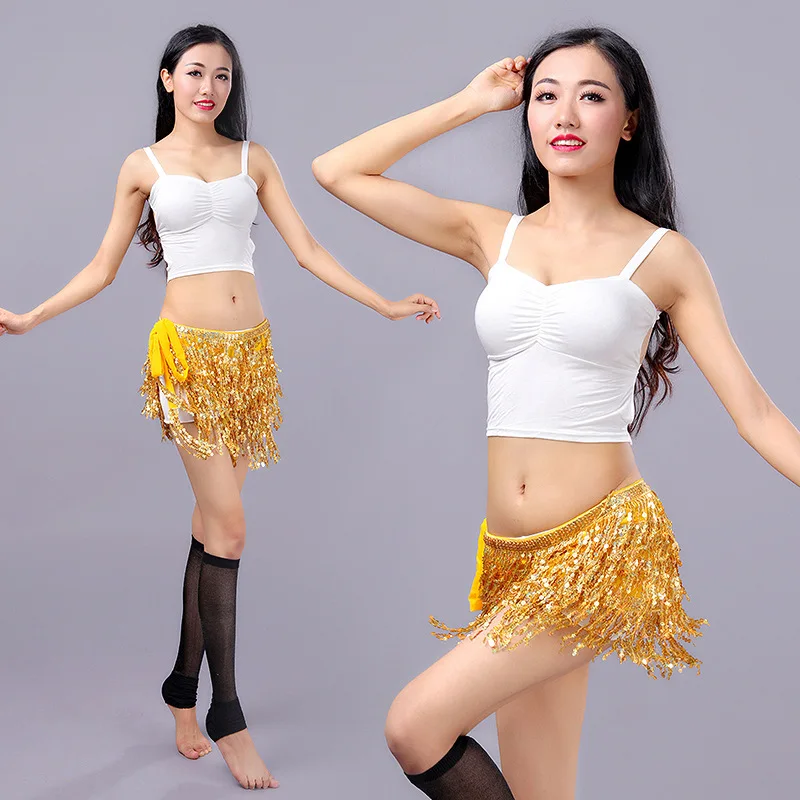 Indian Dance Hip Scarf Bohemian Tassel Wrap Belly Dance Waist Chain Stage Performance Dance Wear Accessory