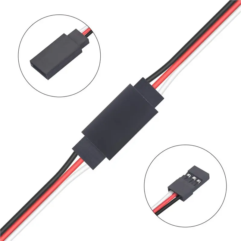 ABXE-250 Pcs JR Style Servo Extension Cable,Servo Cables,Male To Female JR Plug, RC Servo Extension Lead Wire For RC Car