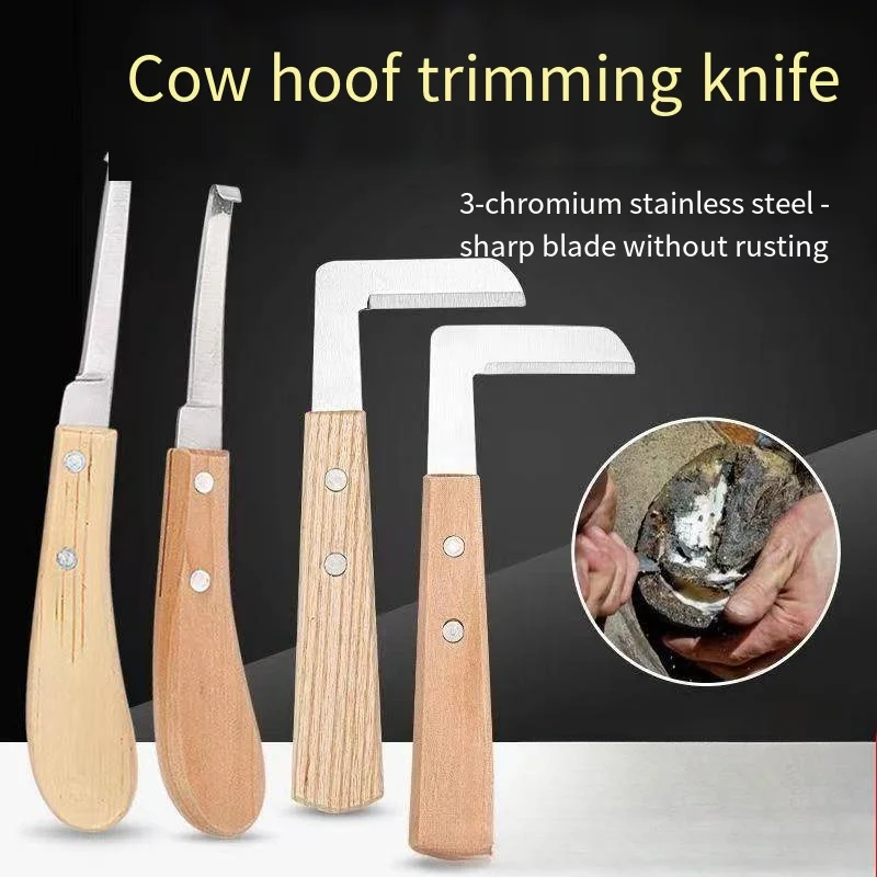 1pcs Hoof Trimming Knife Straight Knife and Curved Knife for Cattle and Horses Goats and Pig Right/Left Hand Animal Care Medical