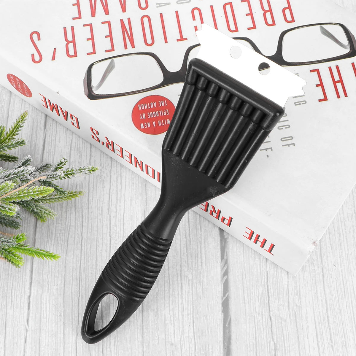 

2 Pcs Barbecue Grill Brush and Scraper Extended PP Handle Stainless Steel Bristles BBQ Grill Scraper Barbecue Cleaning Brush (