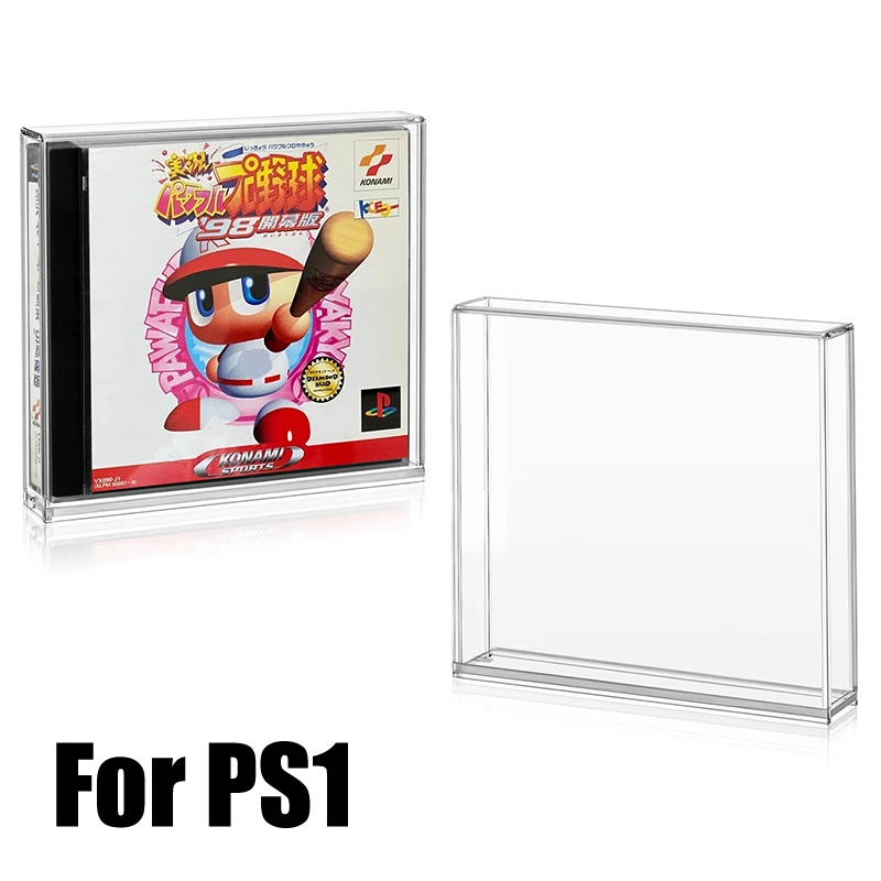 Single Clear Music CD Disc Jewel Case Storage Protective Game Cartridge Protector Display Box Sleeve for Standard PS1 Dreamcast