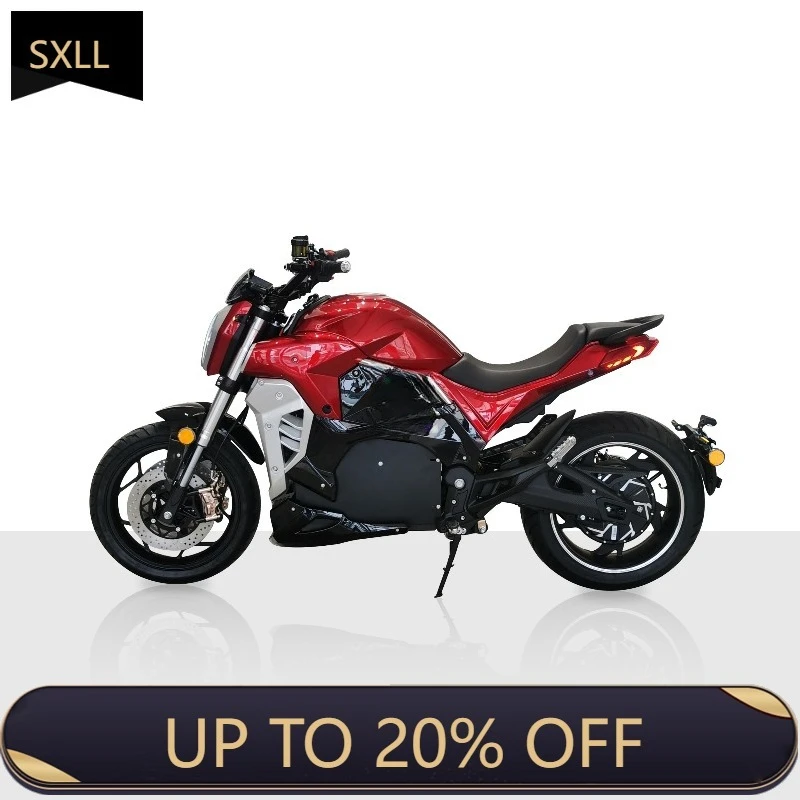 SXLL Diavel Style Electric Motorcycle Bike with QS Motor 3000W 10000W, 72V120Ah 180Ah Lithium Battery 100MPH